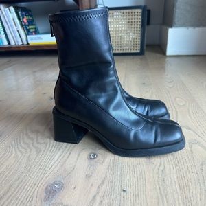 Zara sock booties in black size 36